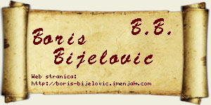 Boris Bijelović vizit kartica